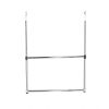 Oceanstar 2-Tier Portable Adjustable Closet Hanger Rod, Chrome - ACR1538C