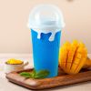 Summer Squeeze Homemade Juice Water Bottle Quick-Frozen Smoothie Sand Cup Pinch Fast Cooling Magic Ice Cream Slushy Maker Beker - Large blue