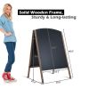 A-Frame Wooden Sidewalk Signage Chalkboard for Bar and Store - Black - 40 Inch