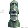1pc World Heritage Chilean Easter Island Three-dimensional Moai Stone Statue Hand-painted Decorative Crafts Magnetic Refrigerator Stickers - Gray