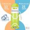 Tennis Pattern Straw Lid Water Bottle; Flip & Sip Double Stainless Steel Thermal Insulation; Sports Bottle; Outdoor Mug - 42 OZ