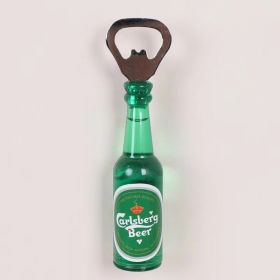 1pc Magnetic Beer Bottle Opener - Perfect Housewarming, Birthday, and Men's Gift - Easy to Use and Stylish - Carlsberg - Polypropylene + Magnet