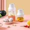 1pc Household Small Electric Garlic Masher; Garlic Chopper; Wireless Vegetable Mincer; Portable Mini Food Processor; Kitchen Gadgets - White