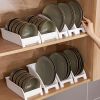 1pc Dish Storage Rack; Kitchen Dish Drain Rack; Plate Storage And Finishing Rack; Tableware Dinner Plate Rack - Bowl Rack