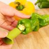 1pc/Pack; Green Peppers; Tomatoes; Fruit And Vegetable Corer - Yellow