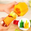 1pc/Pack; Green Peppers; Tomatoes; Fruit And Vegetable Corer - Yellow