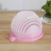 1pc Fruit Salad Cutter Fruit & Vegetable Cutting Bowl Salad Bowl - Beige Color