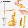 Spiral Potato Cutter Twisted Slice Potato Tower Whirlwind Potato Cut Diy Creative Fruit And Vegetable Spiral Slicer For Kitchen - 6 pcs