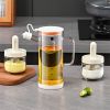 1pc Oil Bottle; Glass Oil Dispenser With Handle; Glass Storage Bottle; Kitchen Accessories - 18.6OZ