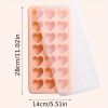 1pc High Quality Silicone 21 Even Love Ice Cube Ice Tray Mold Heart Shaped Silicone Ice Box - Blue