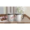 Coffee Mug Boundless Potential Heat Activated Mug Design by HadiArts - White + Red In Art