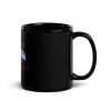 Blue Serenity Dolphin Mug Black Glossy Design By HadiArts - Black + Blue Art